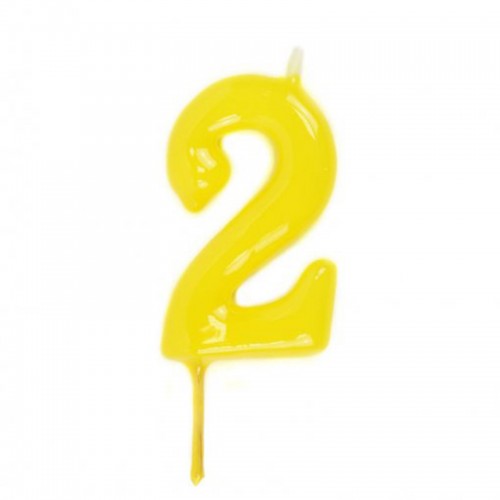 Vela Número 2 Amarelo